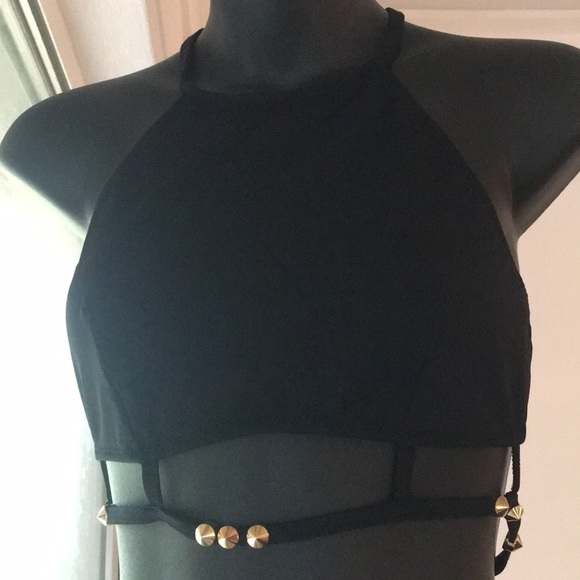 ASOS 👙 Black /gold metal details - Picture 4 of 8